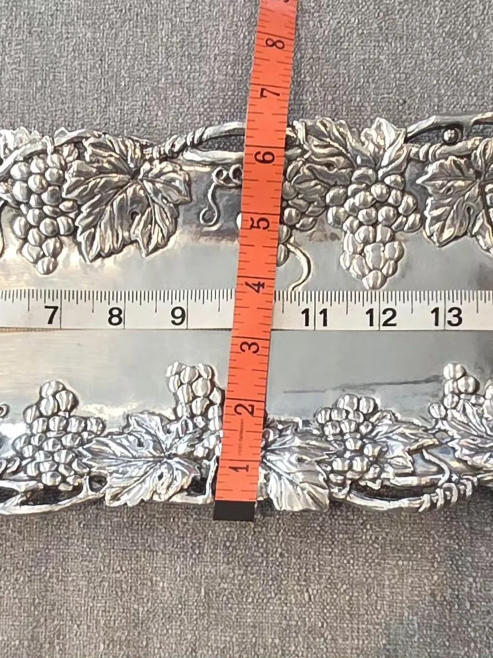 Arthur Court Silver-Tone Grape Motif Appetizer  Tray